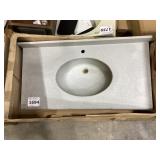 43' x 23' Single Bowl Vanity Top in Light Gray