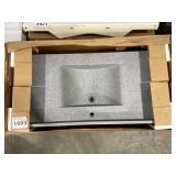 43' x 23' Single Bowl Vanity Top in Stonewash Gray