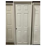 28' x 80' RH 6-Panel MDF Interior Door in White