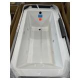 60' x 30' 6-Jet LH Bathtub in White with Apron