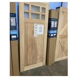 36" x 80" Cedar 6-Lite Barn Door w/ Hardware