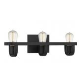 Ashley 3-Bulb Vanity Light in Black x 3