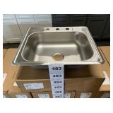 Daytonï¿½ 25" Stainless Single Bowl Drop-In Sink x4