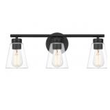 Ashley 3-Bulb Vanity Light in Matte Black x 4