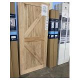 36" x 80" Cedar K-Style Barn Door w/ Hardware x2