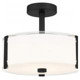 Ashley LED Semi-Flush Mount in Black x 2