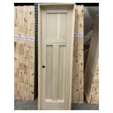 32" x 80" RH Poplar 3-Panel Square Top Door
