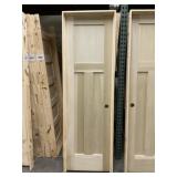 30" x 80" LH Poplar 3-Panel Square Top Door