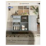 41" Blue Kitchen cart