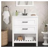 Autumn 30" Single Sink Bathroom Vanity in White