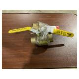 1-1/2" Forged Brass Ball Valve x 2