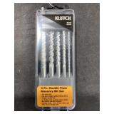 Klutch 5Pc. Masonry Drill Bit Set x3