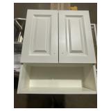 21" x 26" Wall Cabinet with Shelf in White x 2