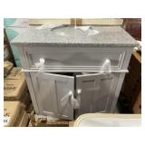 Fremont 32" x 22" Vanity in Gray with Sink Top
