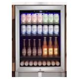 23.4" 220 Can Beverage Cooler in White