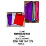 50 Assorted Folders