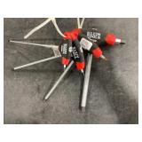 Assorted Sizes T-Handle Hex Keys x4
