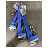 Mix-Assorted Sizes Of Pipe Wrenches x3