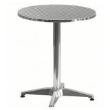 RTA 23" Round Silver Bar Table
