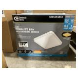 LED Exhaust Fan with Humidity Sensing