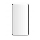 24" x 40" Round Framed Mirror in Matte Black