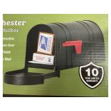 Postal Proï¿½ Post Mount Mailbox in Black