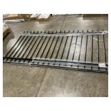 94" x 46" Steel Fence Panel in Black