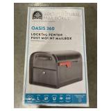 Oasisï¿½ 360ï¿½ Locking Pewter Post Mount Mailbox
