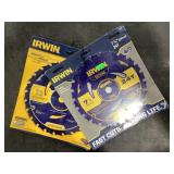 Irwin 7 1/4" 24T  Saw Blades x2