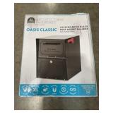 Oasisï¿½ Classic Locking Satin Post Mailbox in Black