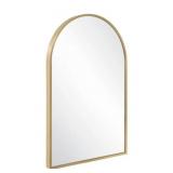 20" x 30" Arch-Top Wall Mirror in Gold x 2