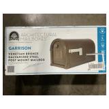 Garrisonï¿½ Venation Bronze Post Mount Mailbox
