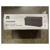 Windsorï¿½ Black Plastic Wall Mount Mailbox