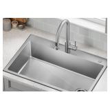 33" x 22" Single Bowl Stainless Steel Sink