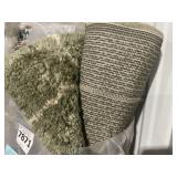 Sea Foam Green and White Area Rug