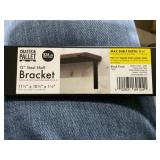 (5) 12" Steel Shelf Brackets in Black