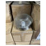 6.5" Flush Mount Light with Clear Ribbed Glass x 5