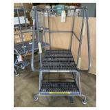 24"W Steel Rolling 2-Step Work Platform