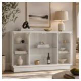 White 35" Wooden Accent Cabinet/Display Cabinet