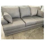 86" Dark Gray 3-Cushion Couch w/ Pillows