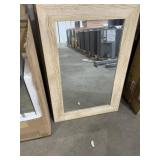 36" x 24" Mirror with Wood-Grain Marble Frame