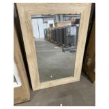 36" x 24" Mirror with Wood-Grain Marble Frame