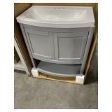 30-1/2"W Vanity Base in Gray w Single Sink Top