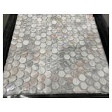 12" x 12" Briar Rosa Penny Round Mosaic Tile x 14