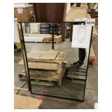 27" x 36" Black Framed Rectangular  Wall Mirror