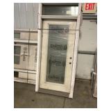 36" x 92" LH Fiberglass Exterior Door w/ Transom