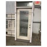 36" x 92" LH Fiberglass Exterior Door w/ Transom
