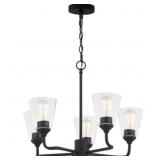 Ashley 5-Bulb Chandelier in Black