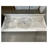 55" x 22" Single Sink Vanity Top in White