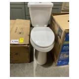 2-Piece Dual Flush Elongated Toilet in White